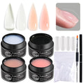Fcozpjk Builder Gel Kit — 4 Colors Thickening Gel with Brush Pen for Nails