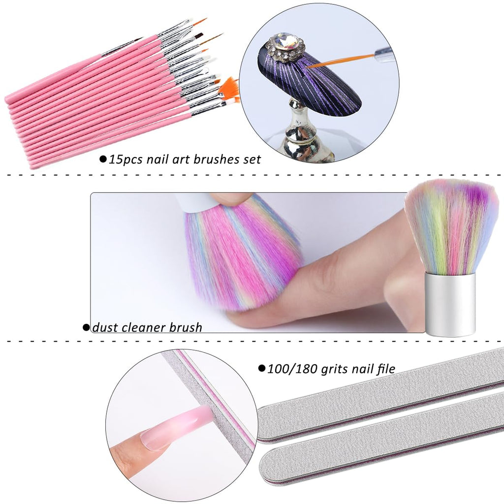Fcozpjk Silicone Practice Hand for Nail Art – Soft, Flexible Fingers & 100 Tips Kit