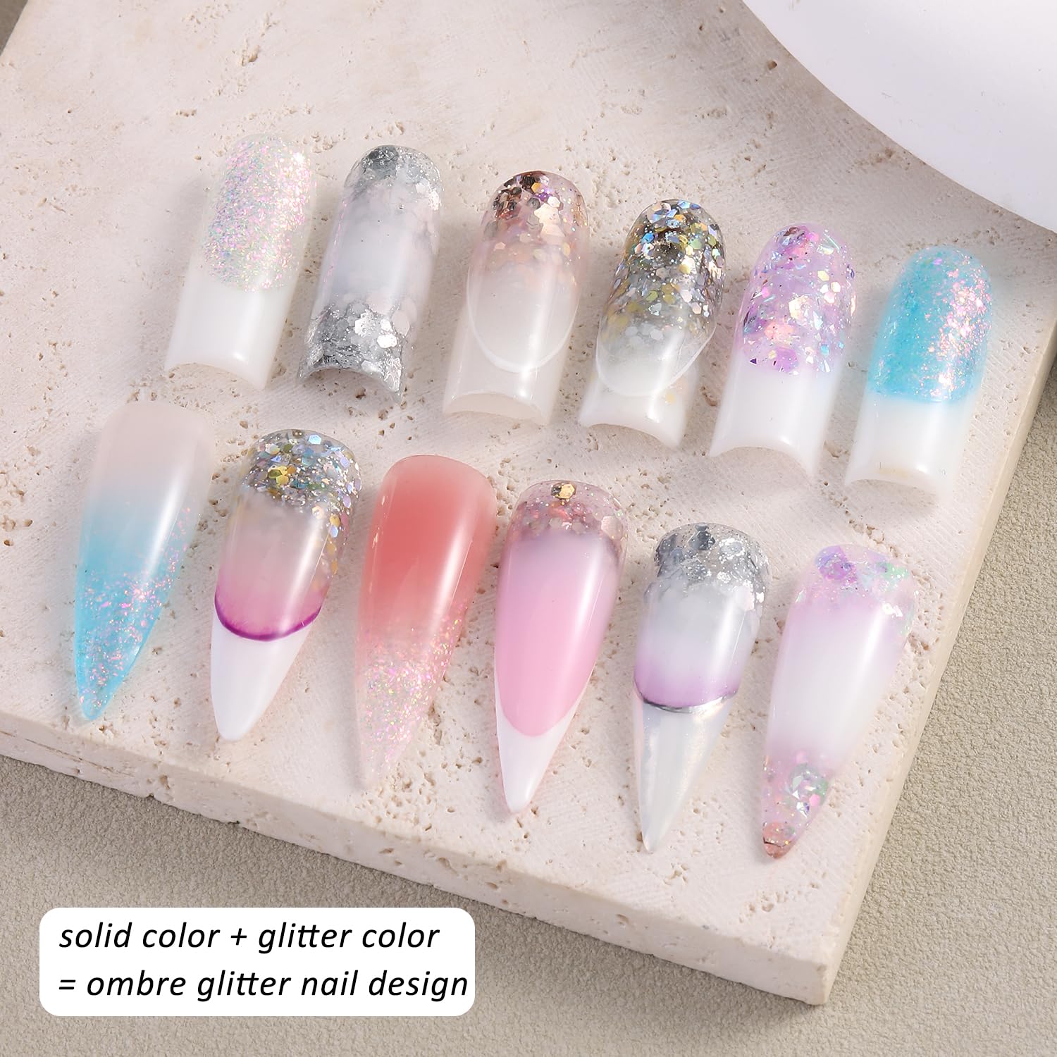 Fcozpjk Poly Nail Gel Kit with UV Light | 12 Colors Starter Set for Beginners