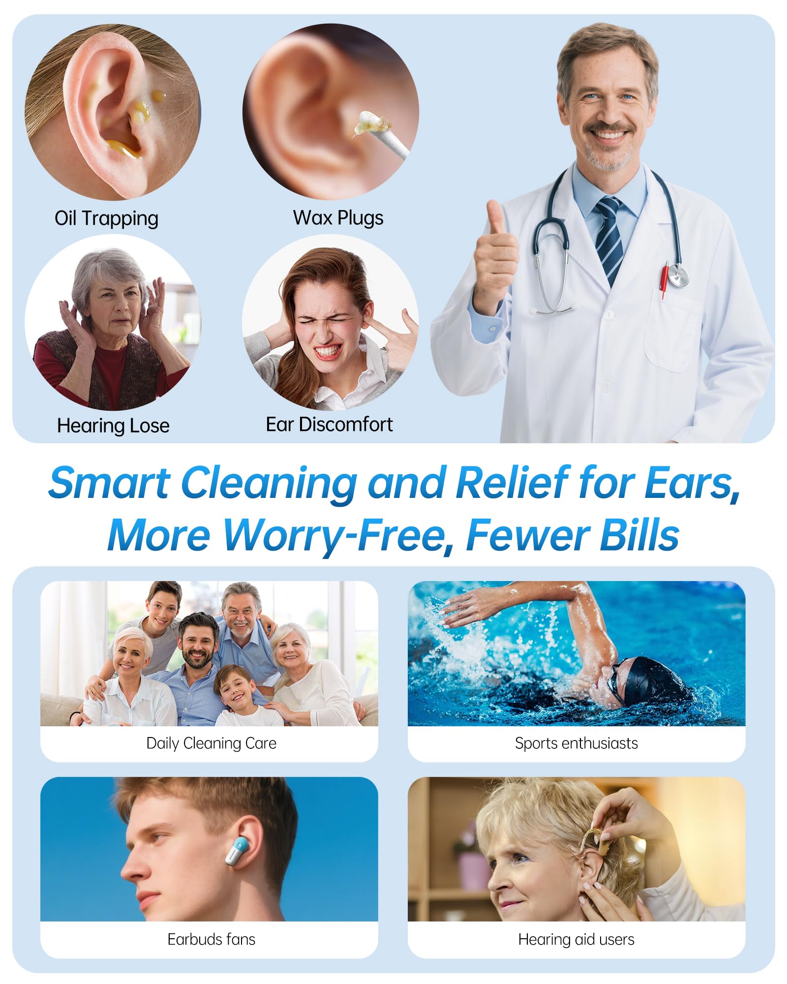 Featjoy Ear Wax Removal Kit — 2026 AI Ear Cleaner with 12 Modes & Real-Time Temp