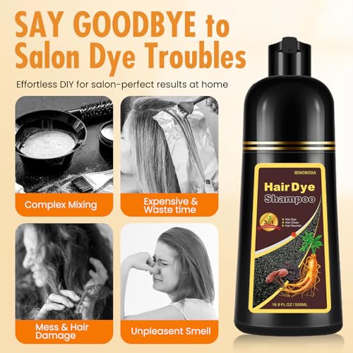 Fedulili 3-in-1 Silver Gray Hair Dye Shampoo – Instant Color, 16.9 oz