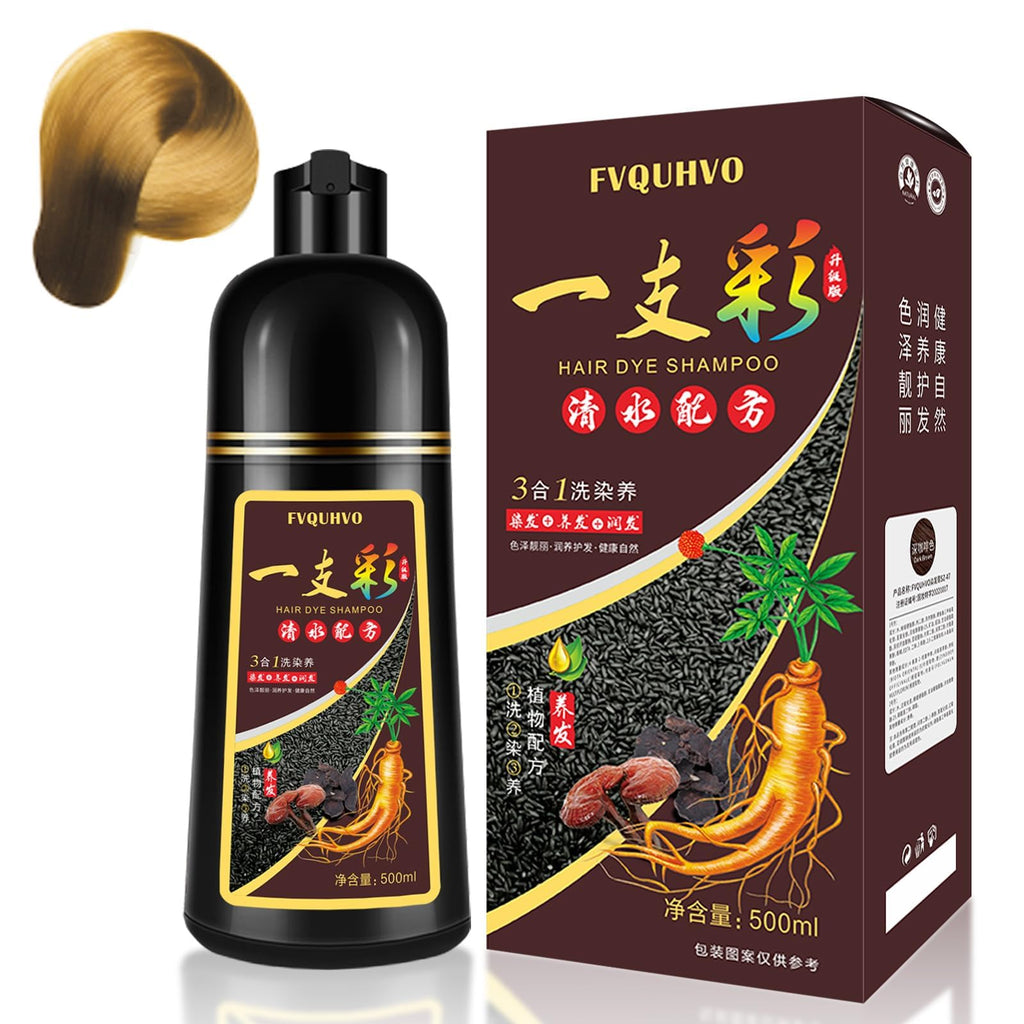 Fedulili Golden Brown Hair Dye Shampoo 3 In 1 – Color, Cleanse & Condition (500ml)