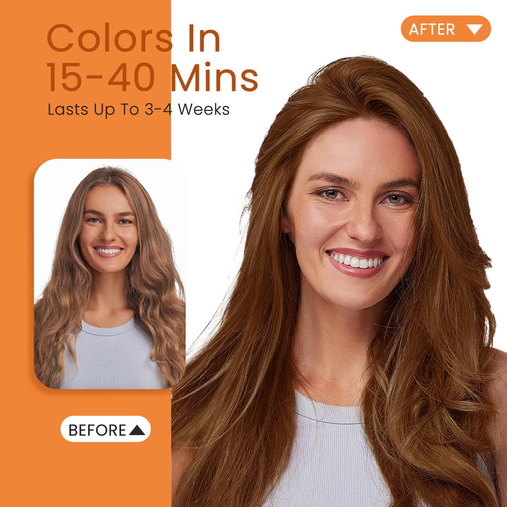 Fedulili Light Brown Hair Dye Shampoo 3-In-1 – Instant Color, Root Touch Up, 500ml