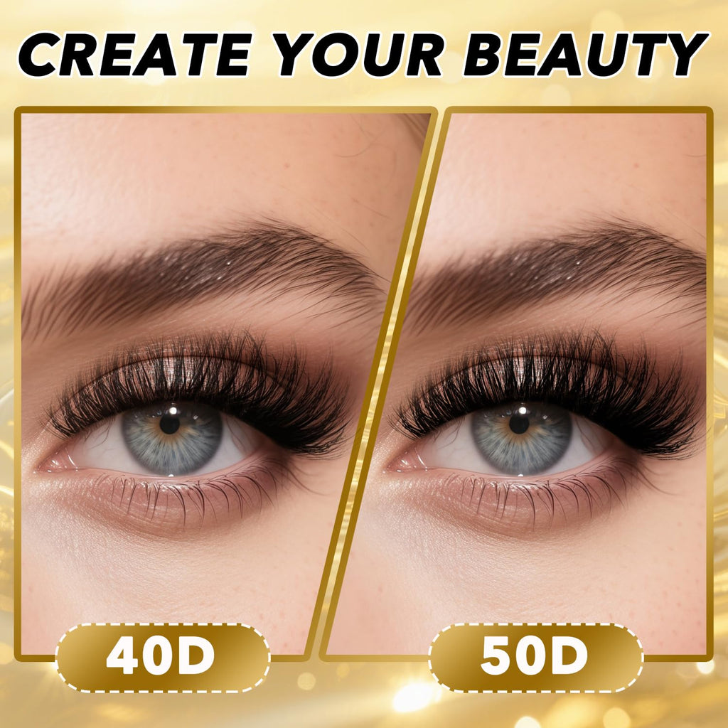 FEEGO Lash Extension Kit | Fluffy 9-16mm Cluster Lashes, Waterproof & DIY Friendly