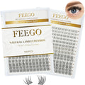 FEEGO Natural Lash Extension Kit 168Pcs – DIY Lash Clusters with Glue & Tweezers (8–14mm)