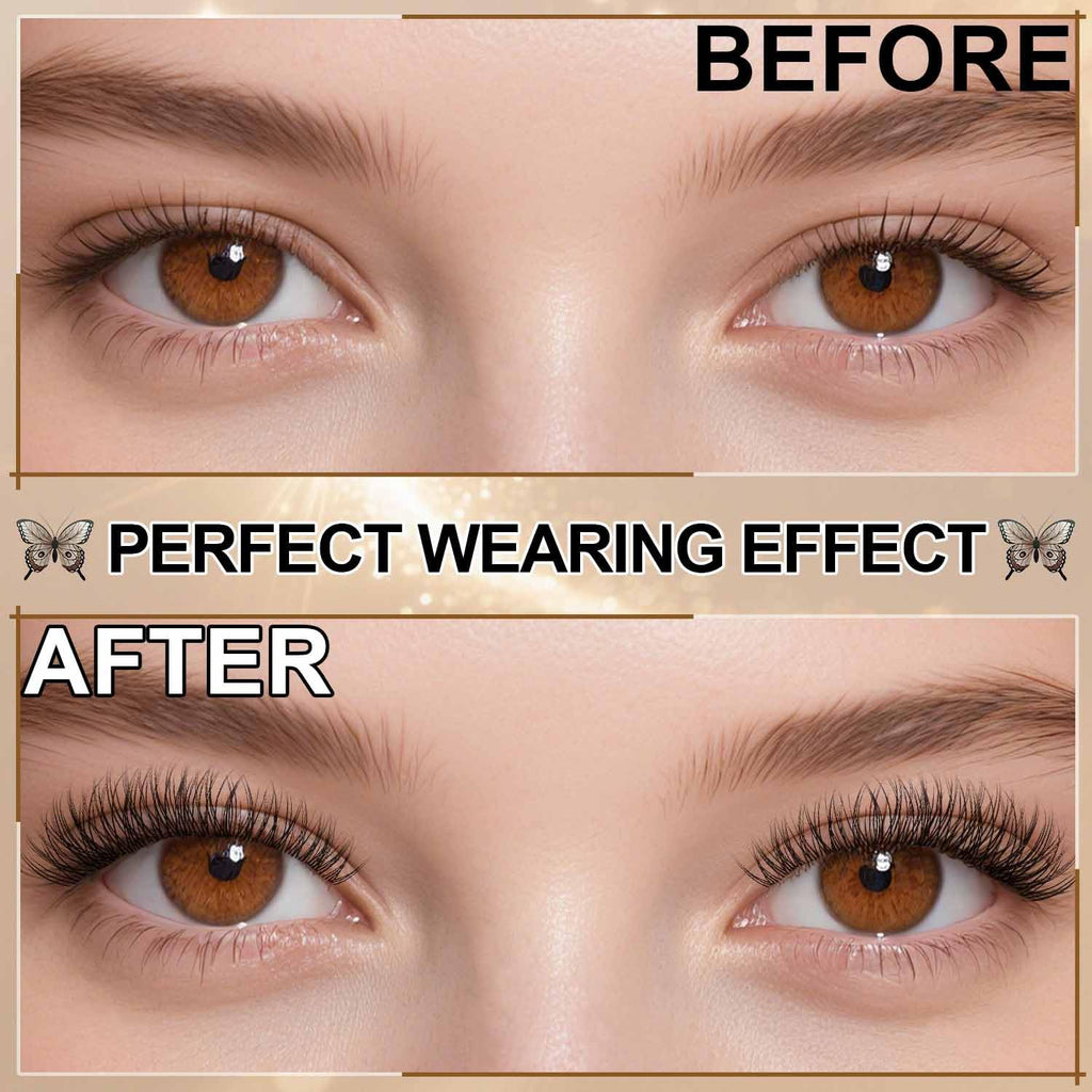 FEEGO Natural Lash Extension Kit 168Pcs – DIY Lash Clusters with Glue & Tweezers (8–14mm)