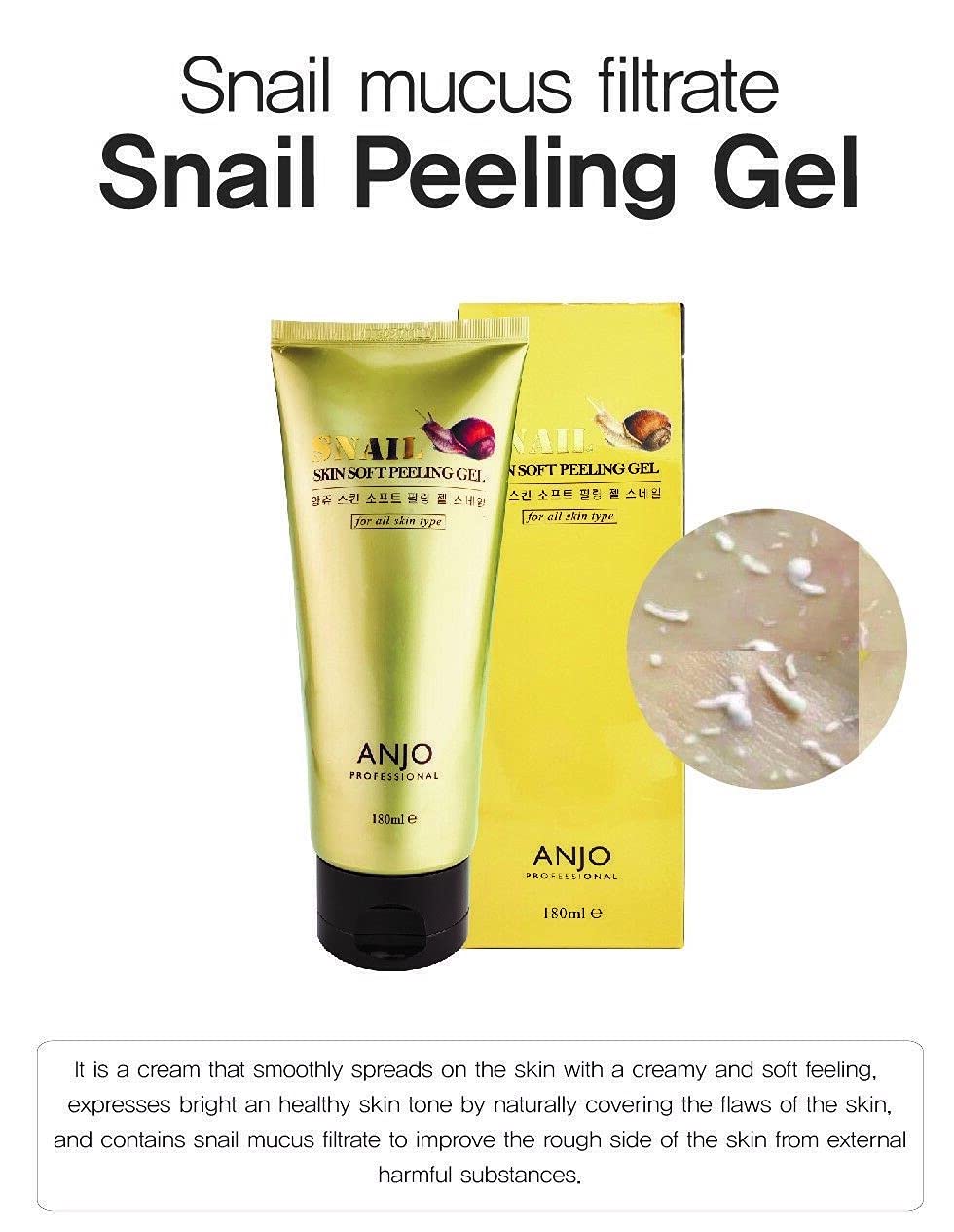 Feel Foxy Anjo Skin Soft Snail Peeling Gel – 180 ml | Gentle Face & Body Exfoliant