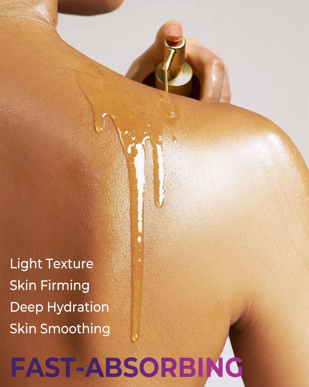 FeeMeFee Body Firming Oil – 3.4 oz with Hyaluronic Acid, Grape Seed & Jojoba, Lavender