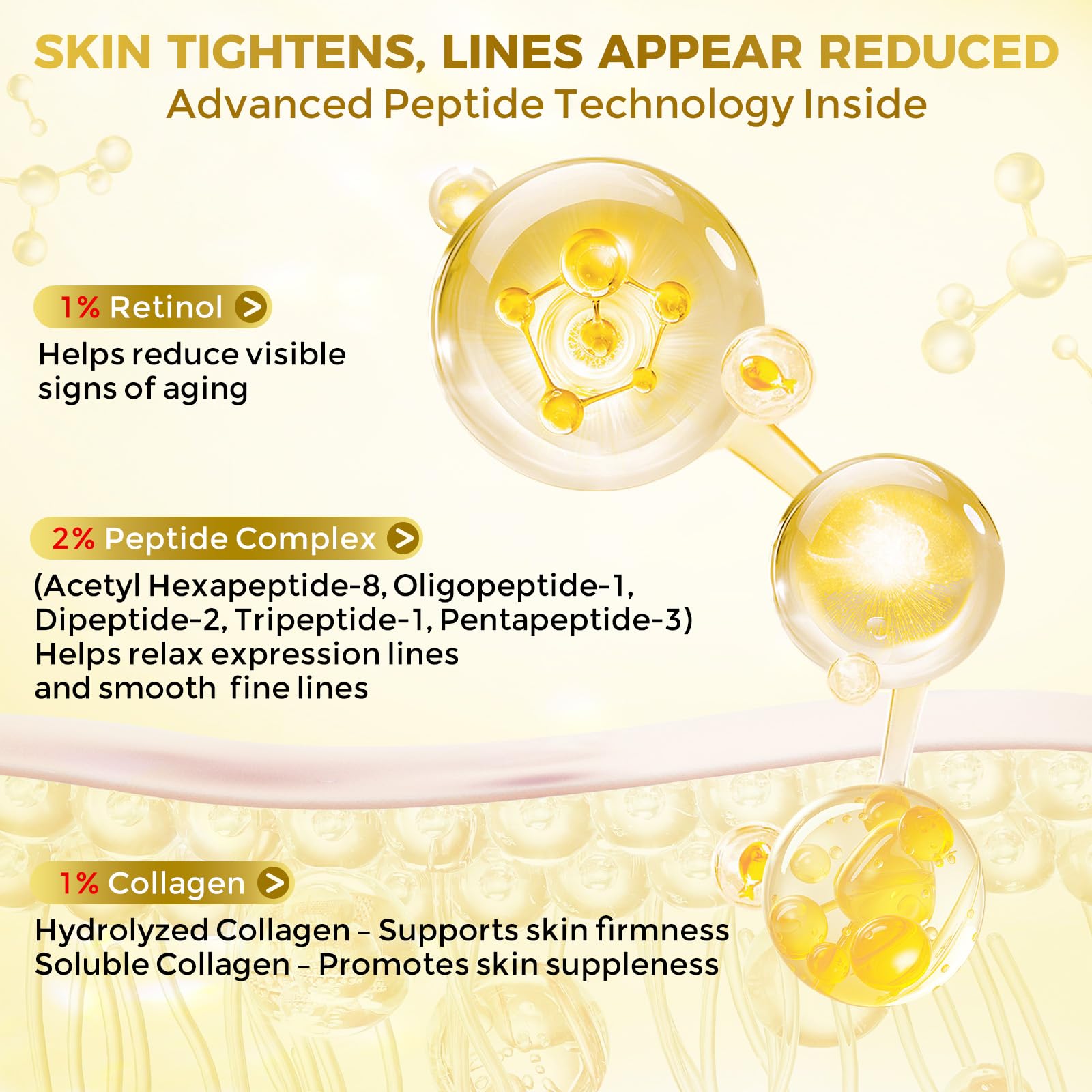 FeeMeFee Neck Firming Cream - Retinol, Peptides & Hyaluronic Acid