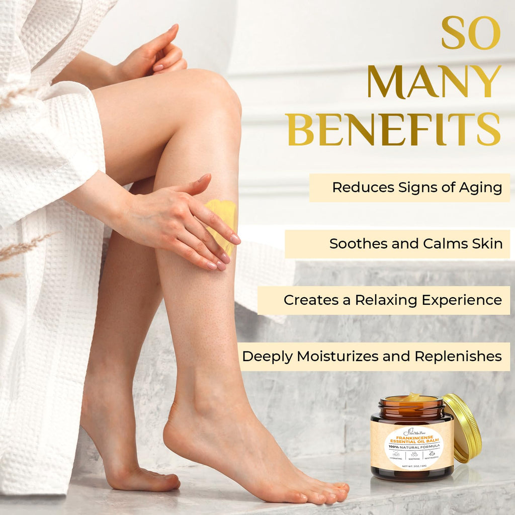 FeeMeFee Frankincense Balm 2oz – Soothing Moisturizer with Myrrh, Boswellia Serrata & Nutrient Oils