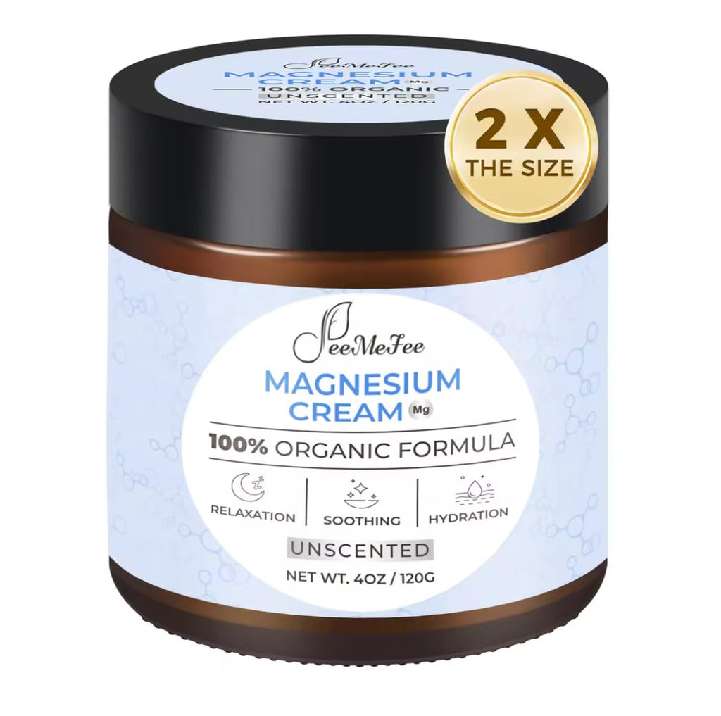 FeeMeFee Magnesium Lotion for Sleep – Fragrance-Free, Ocean-Derived Magnesium Cream (4 oz)