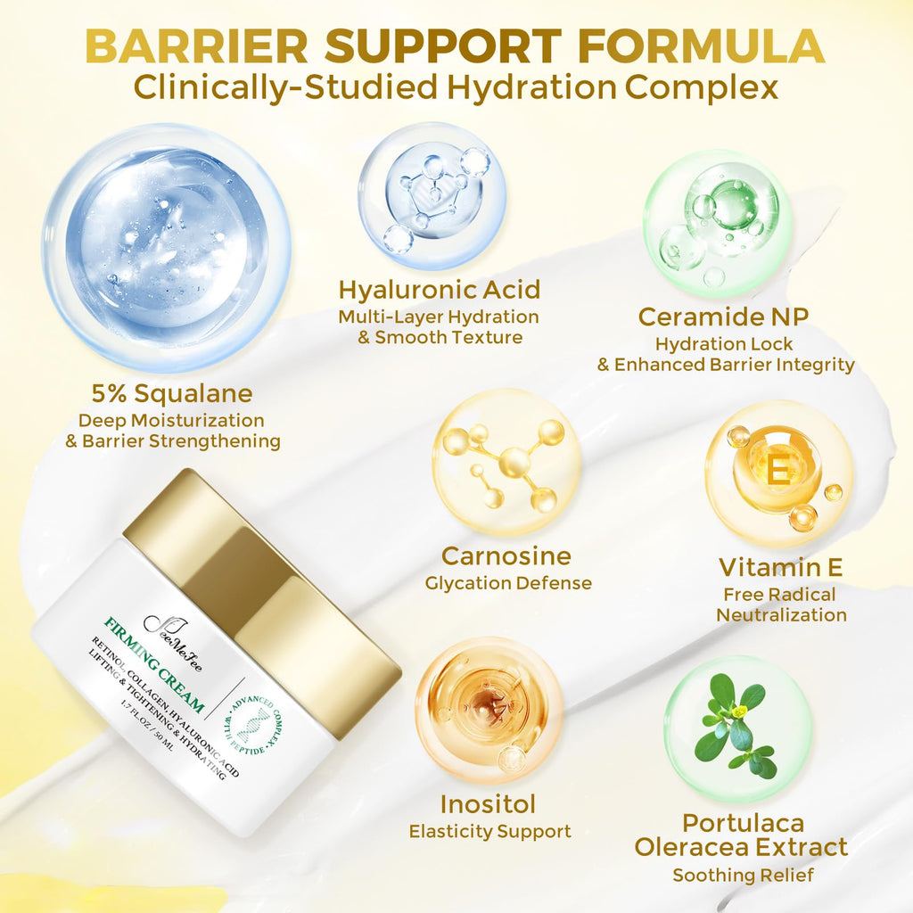 FeeMeFee Neck Firming Cream - Retinol, Peptides & Hyaluronic Acid