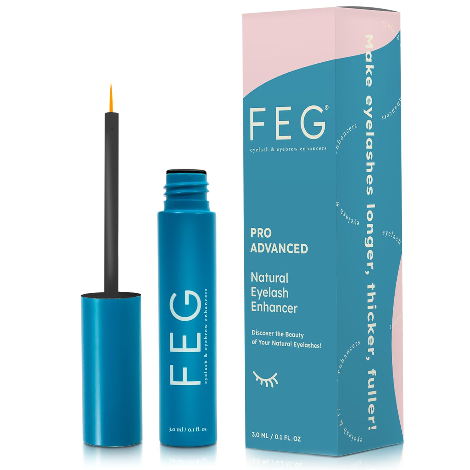 FEG Pro Advanced Natural Eyelash Enhancer Serum | Extra Strength Growth, 3ml
