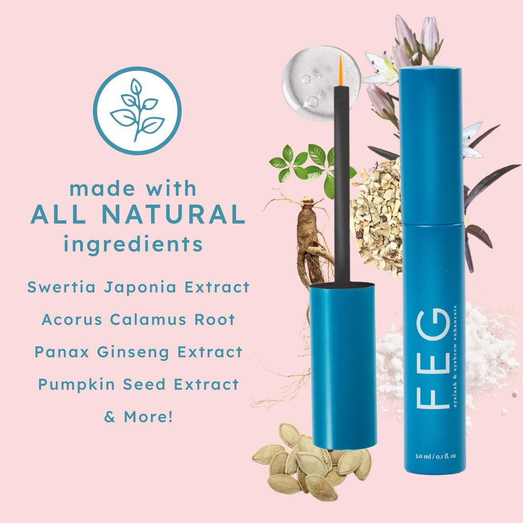 FEG Pro Advanced Natural Eyelash Enhancer Serum | Extra Strength Growth, 3ml