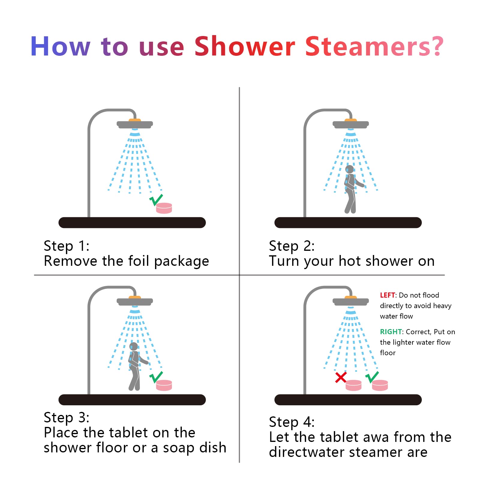 FEIFAN SHOWER Shower Steamers – 18-Pack Aromatherapy Gift Set (Lavender, Eucalyptus, Mint, Watermelon, Chamomile, Rose)