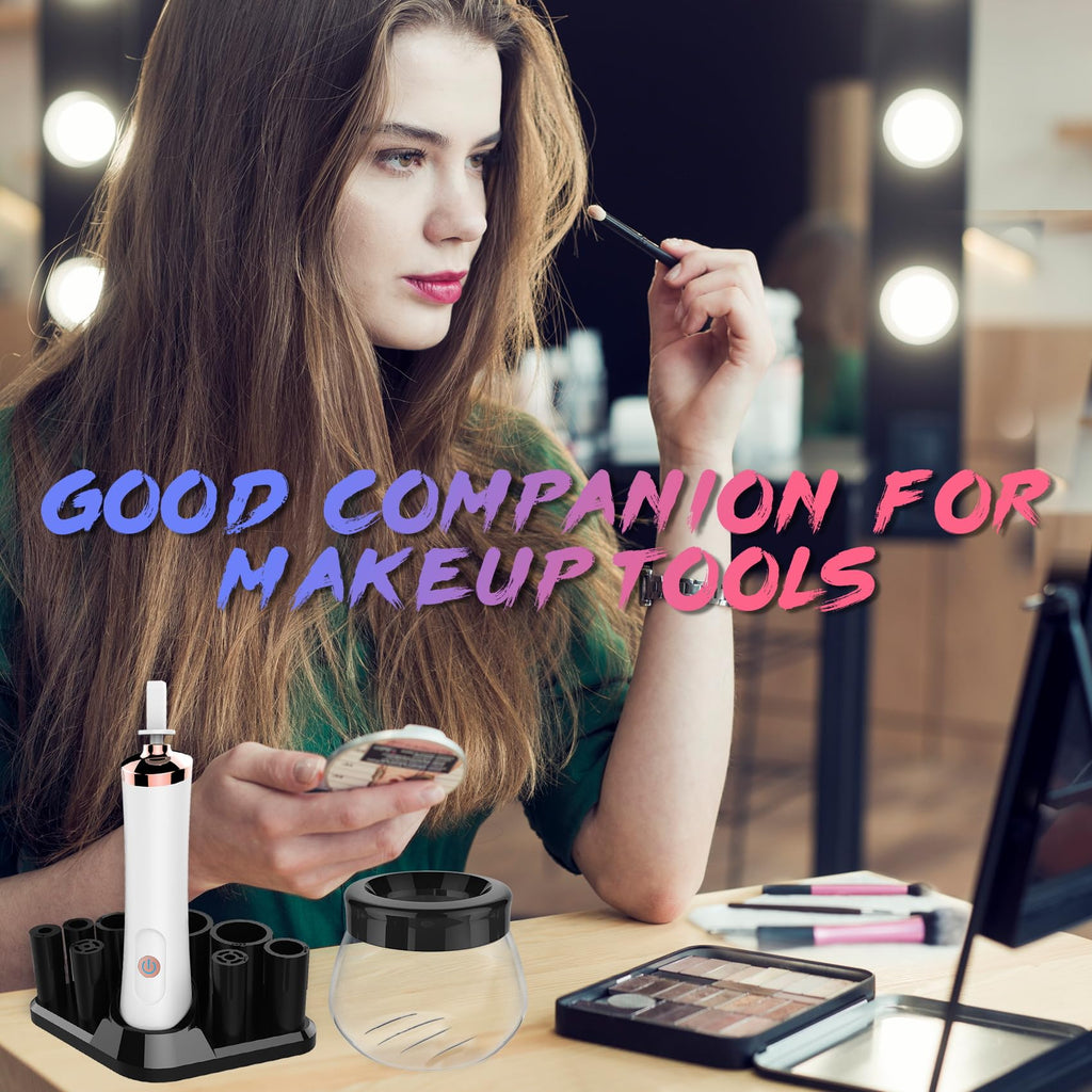 FEIMINI Electric Makeup Brush Cleaner – Wash & Dry in Minutes