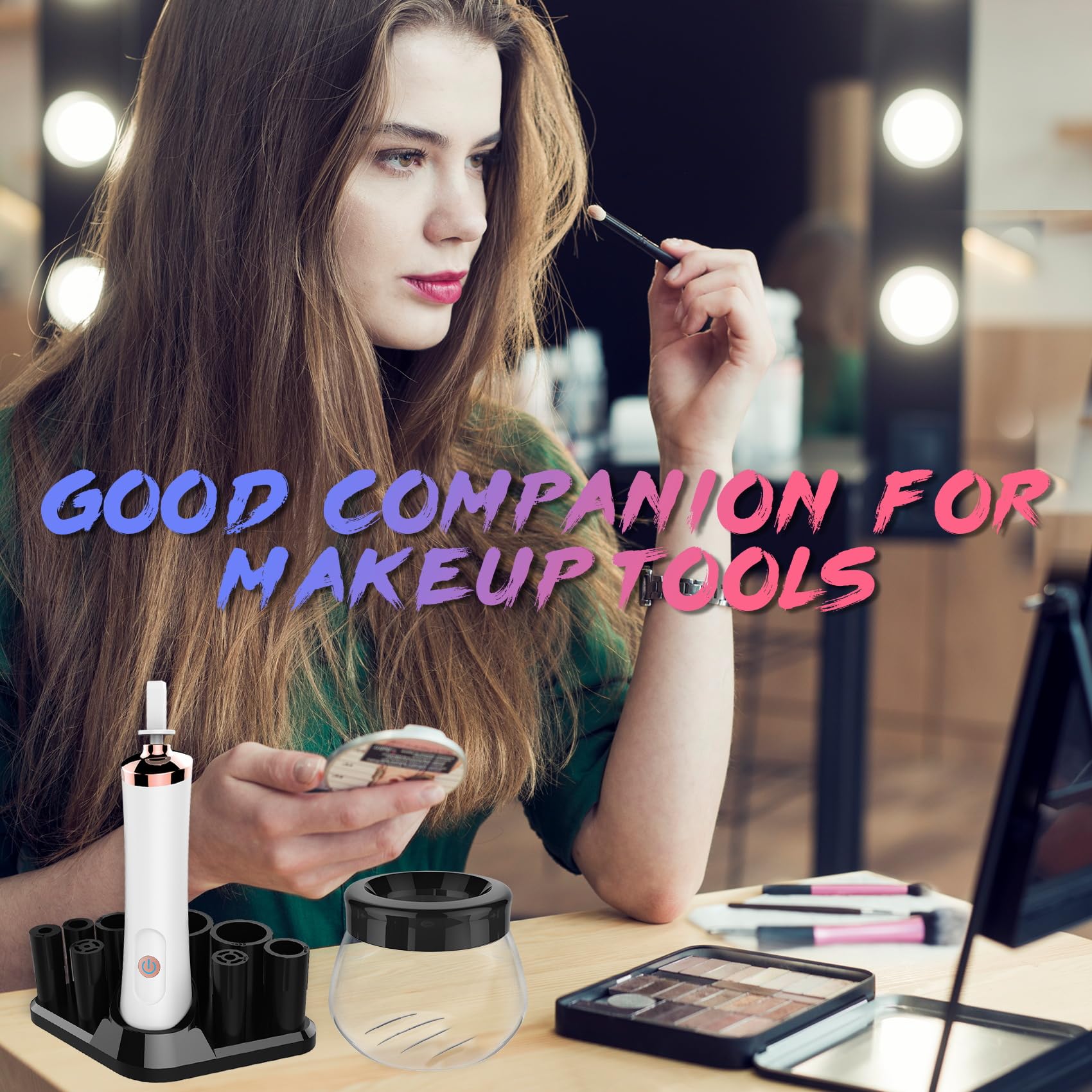 FEIMINI Electric Makeup Brush Cleaner – Wash & Dry in Minutes