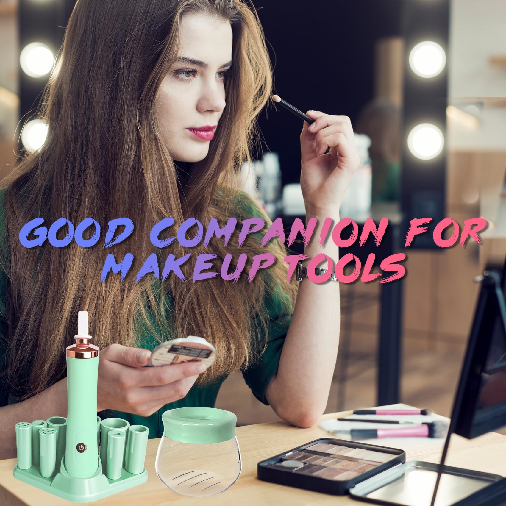 FEIMINI Makeup Brush Cleaner and Dryer Machine – 2-in-1 Spin Clean & Dry