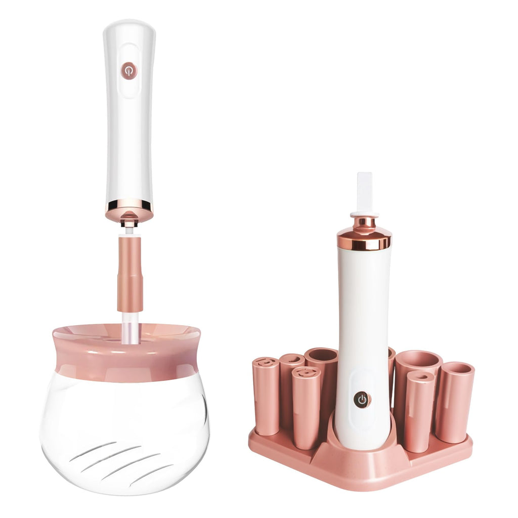 FEIMINI Makeup Brush Cleaner Machine — Auto Clean & Dry, Fits Most Brush Sizes