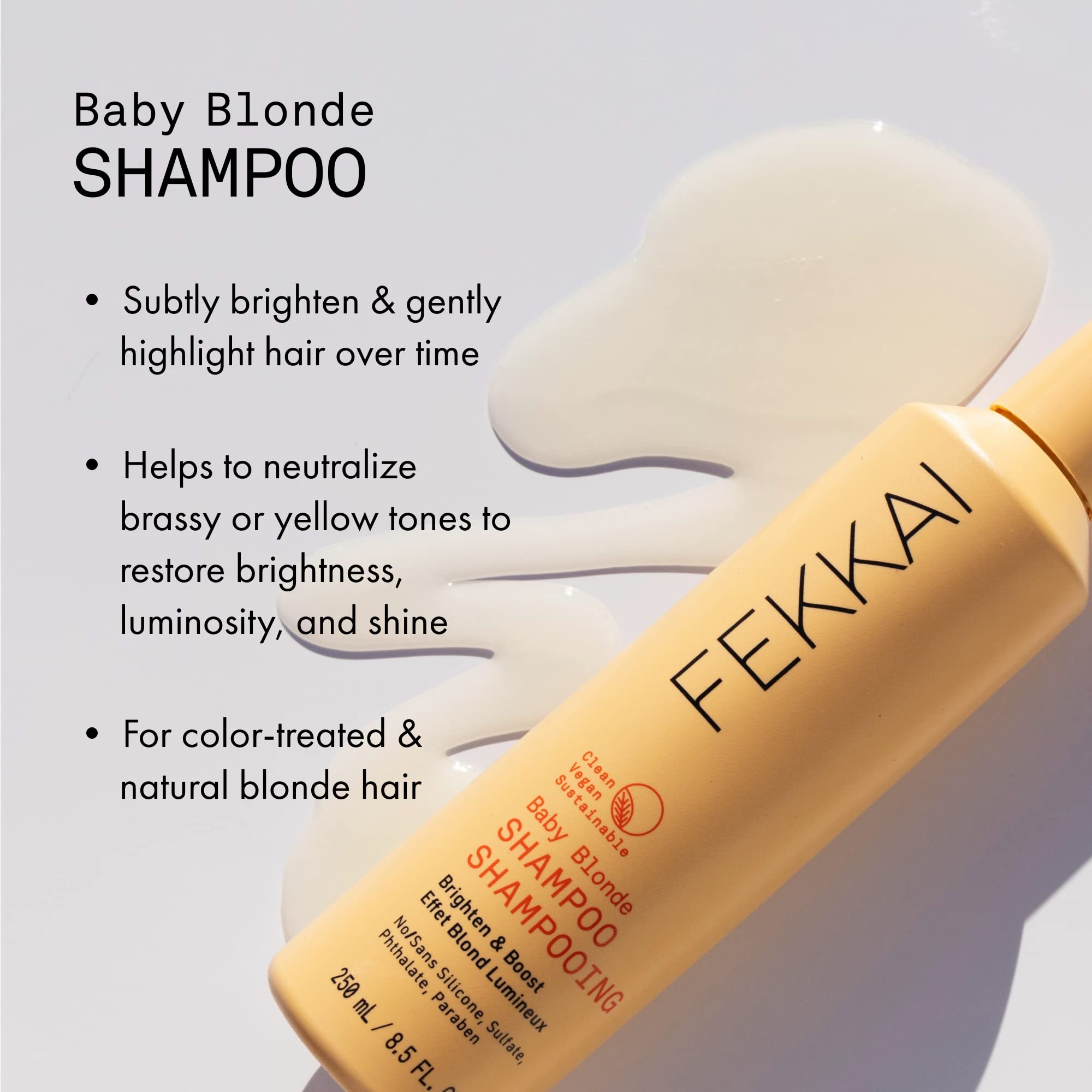 Fekkai Baby Blonde Shampoo – Lightener & Toner for Blonde Hair | Vegan, Sulfate-Free 8.5oz