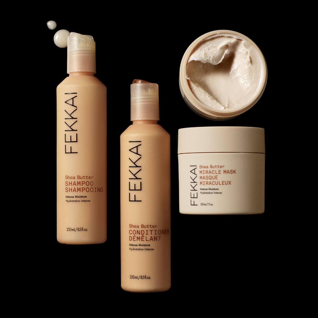 FEKKAI Shea Butter Shampoo (8.5 oz) + Conditioner (8.5 oz) – Deep Moisture, Softness & Shine, Frizz Reduction Up to 12H
