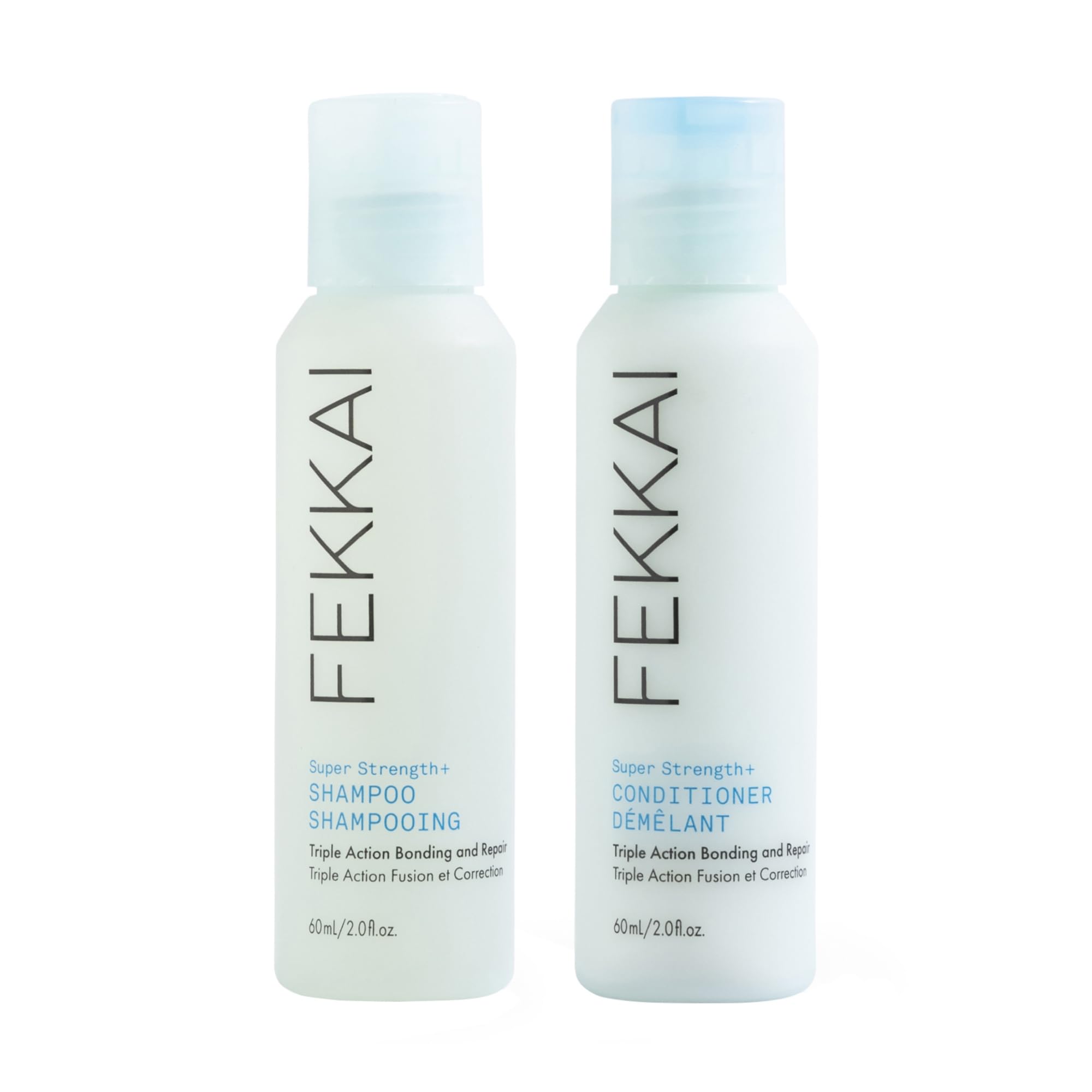 FEKKAI Super Strength+ Protein PowerBond Shampoo + Conditioner Bundle (2 oz each) — Bonds, Repairs & Protects for 3X Stronger Hair