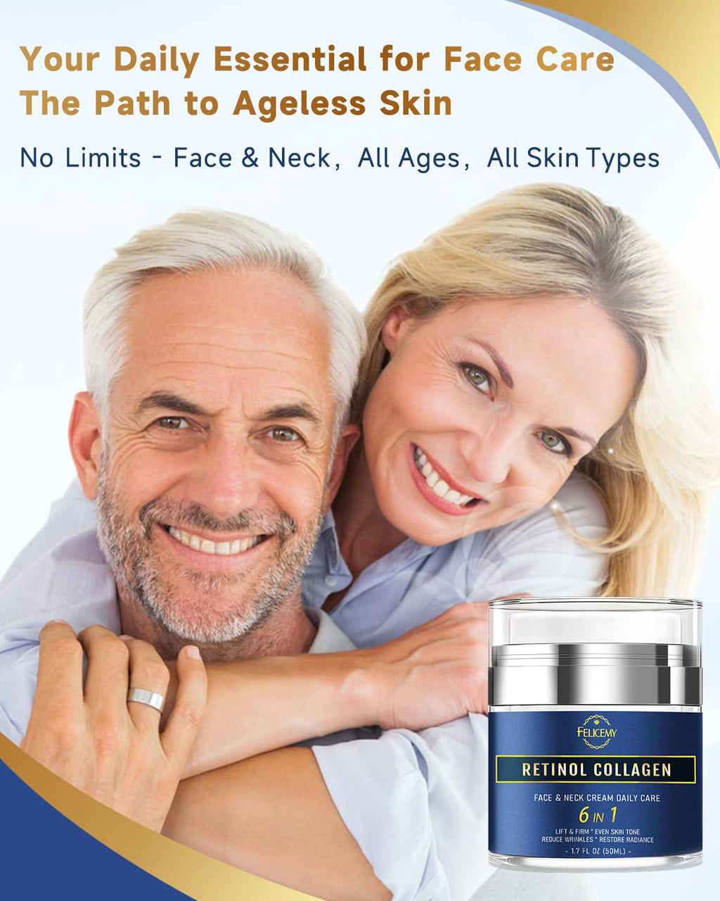 Felicemy 6-in-1 Face Cream for Men – All-in-One Hydration, Anti-Aging & After-Shave Care (2-Pack)