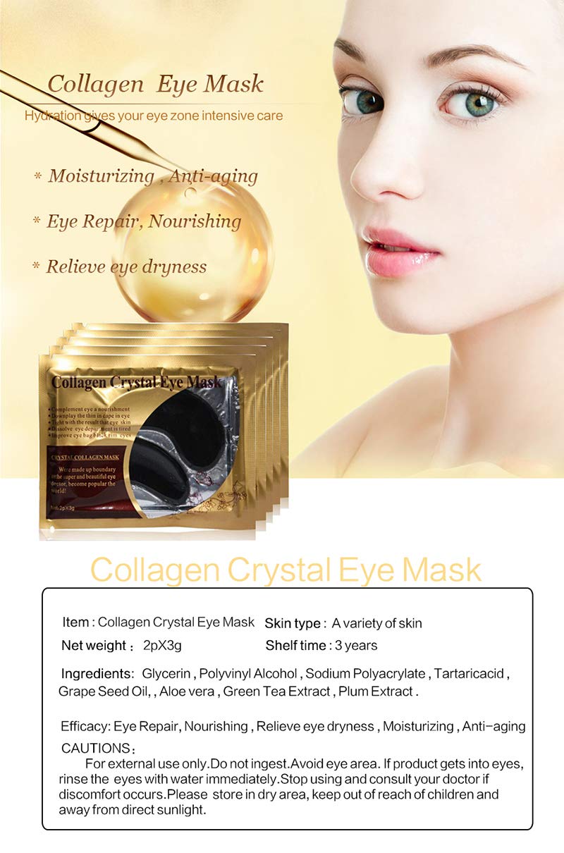 Felico Eye Mask & 30 Pairs Collagen Under Eye Patches – Hydration, Elasticity & Brightening