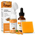Femani Turmeric Face Wash Set – Turmeric Cleanser, Soap Bar & Oil for All Skin Types