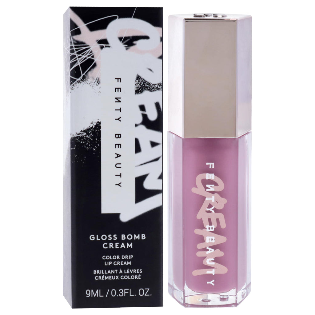 Fenty Beauty Gloss Bomb Cream Color Drip Mauve Wives Lip Cream – High Shine, Non-Sticky Color 0.3 oz