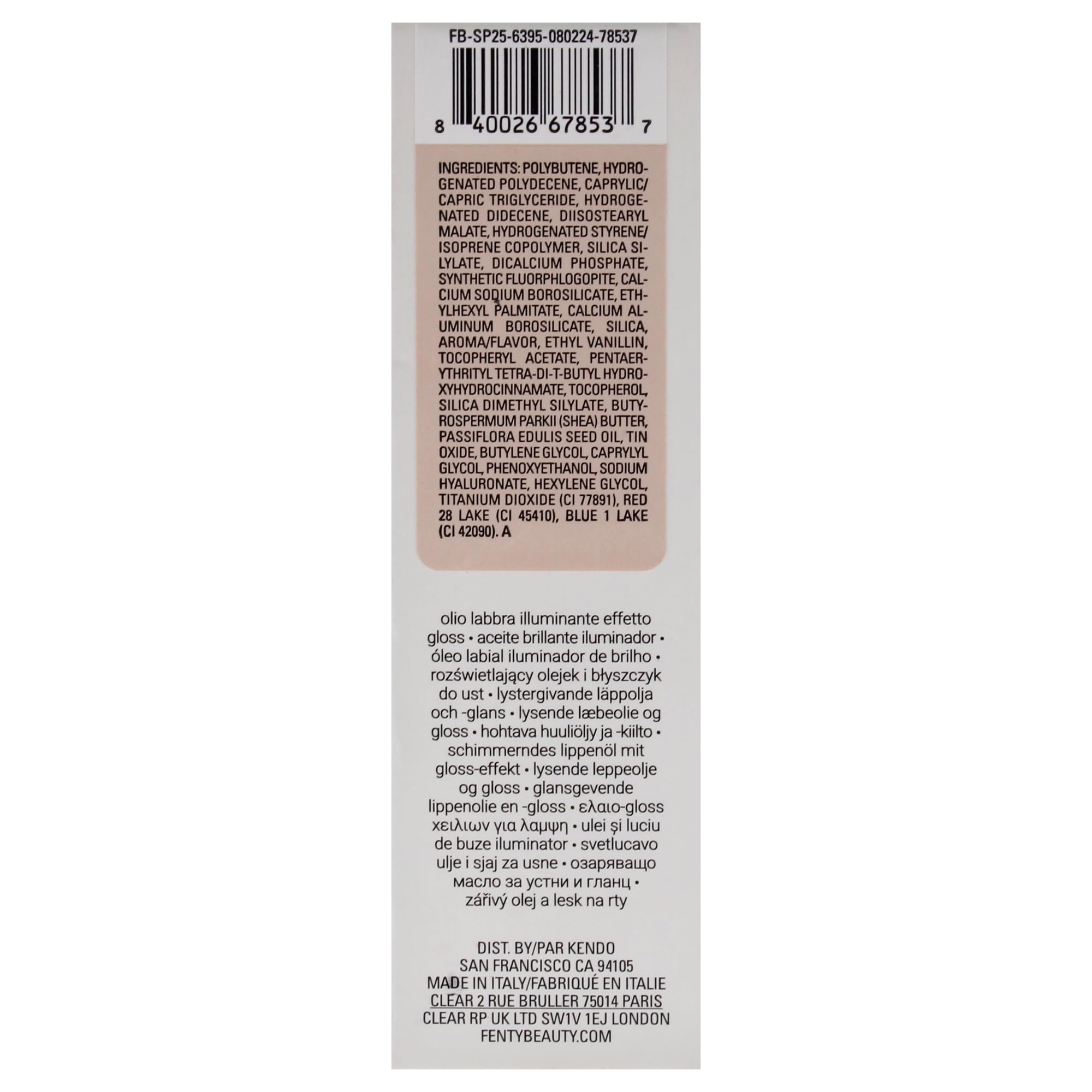 Fenty Beauty Gloss Bomb Luminizing Lip Oil N Gloss in Miss Jellyfish (02) – Hydrating Lip Shine