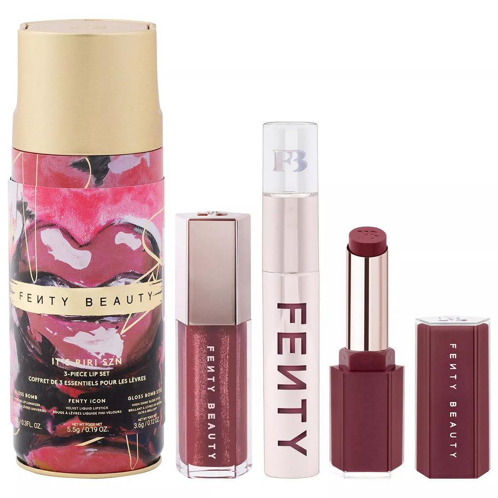 Fenty Beauty It's Riri Szn 3-Piece Lip Set – Mauve Nude Trio | Limited Edition