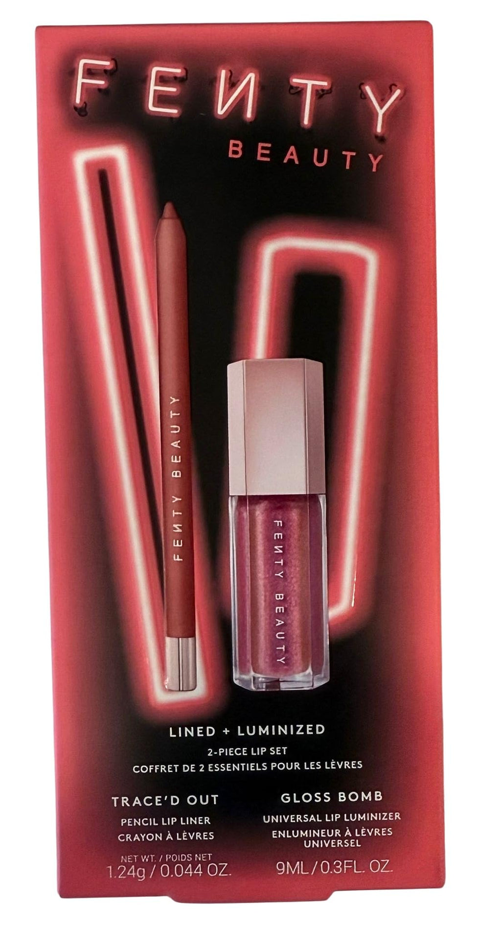 FENTY BEAUTY Lined + Luminized 2-Piece Lip Set – Creamy Lip Liner + Gloss Bomb Shine