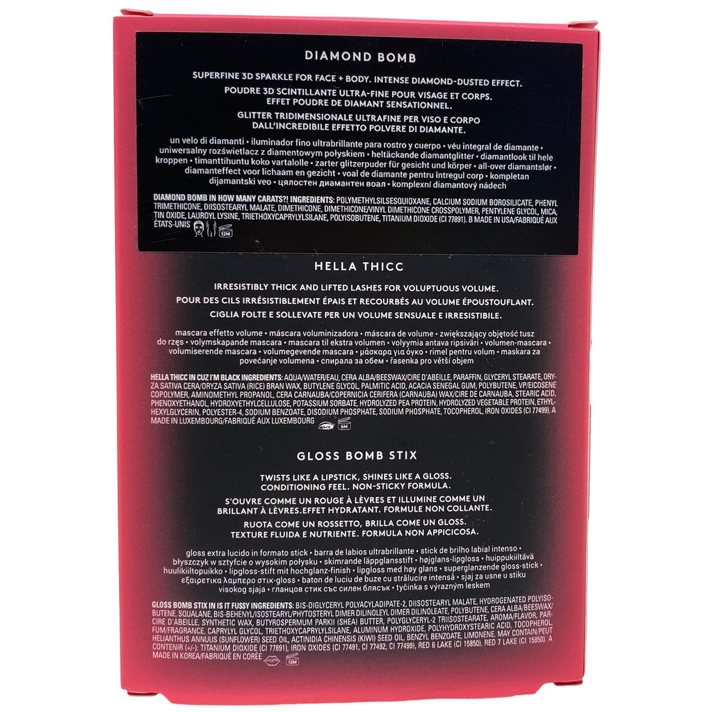 Fenty Beauty Fenty's Finest Limited Edition 3-Piece Set – Mini Hella Thicc Mascara, Diamond Bomb Veil & Gloss Bomb Stix