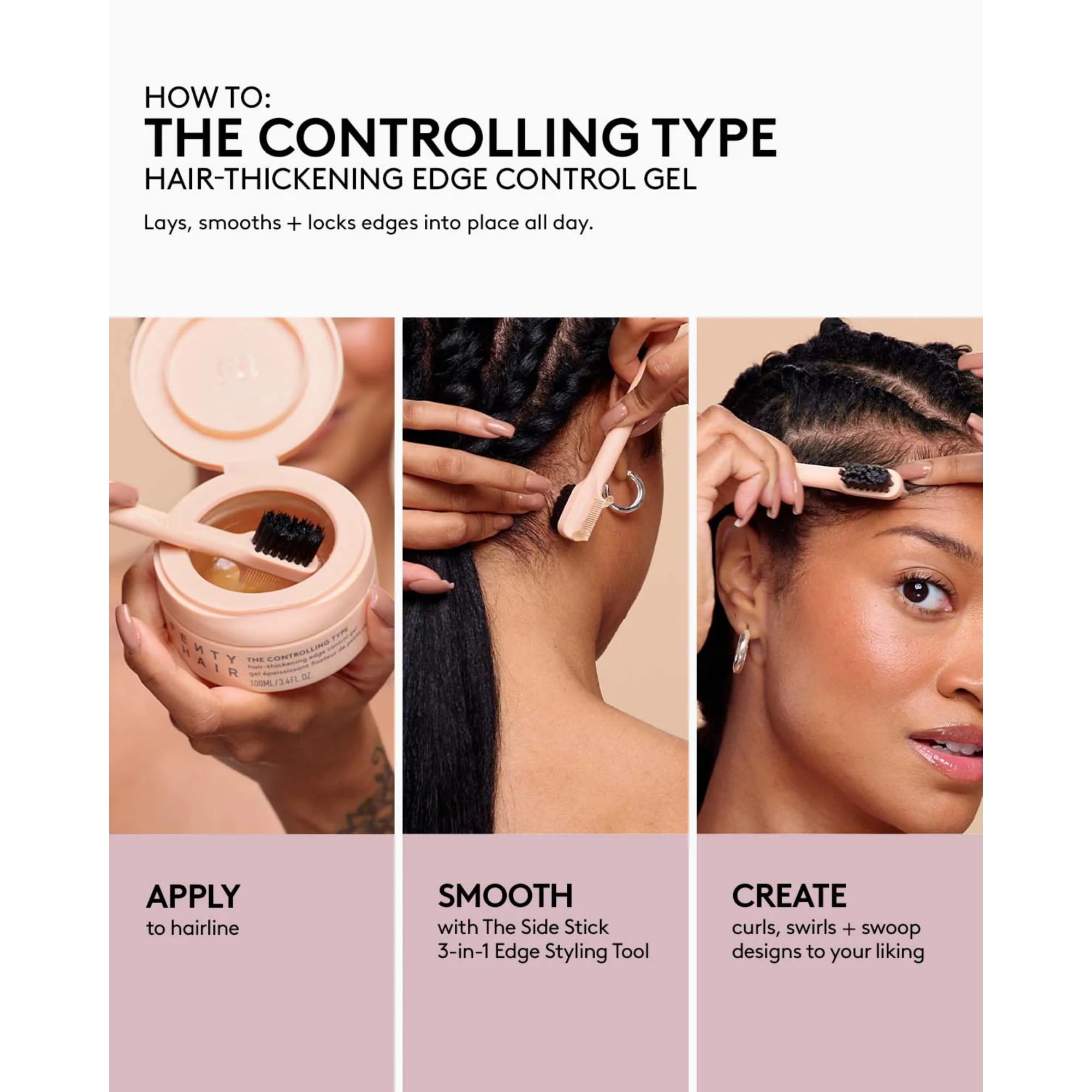 Fenty Hair The Controlling Type Edge Gel Hair-Thickening Edge Control (100 mL) FENTY BEAUTY