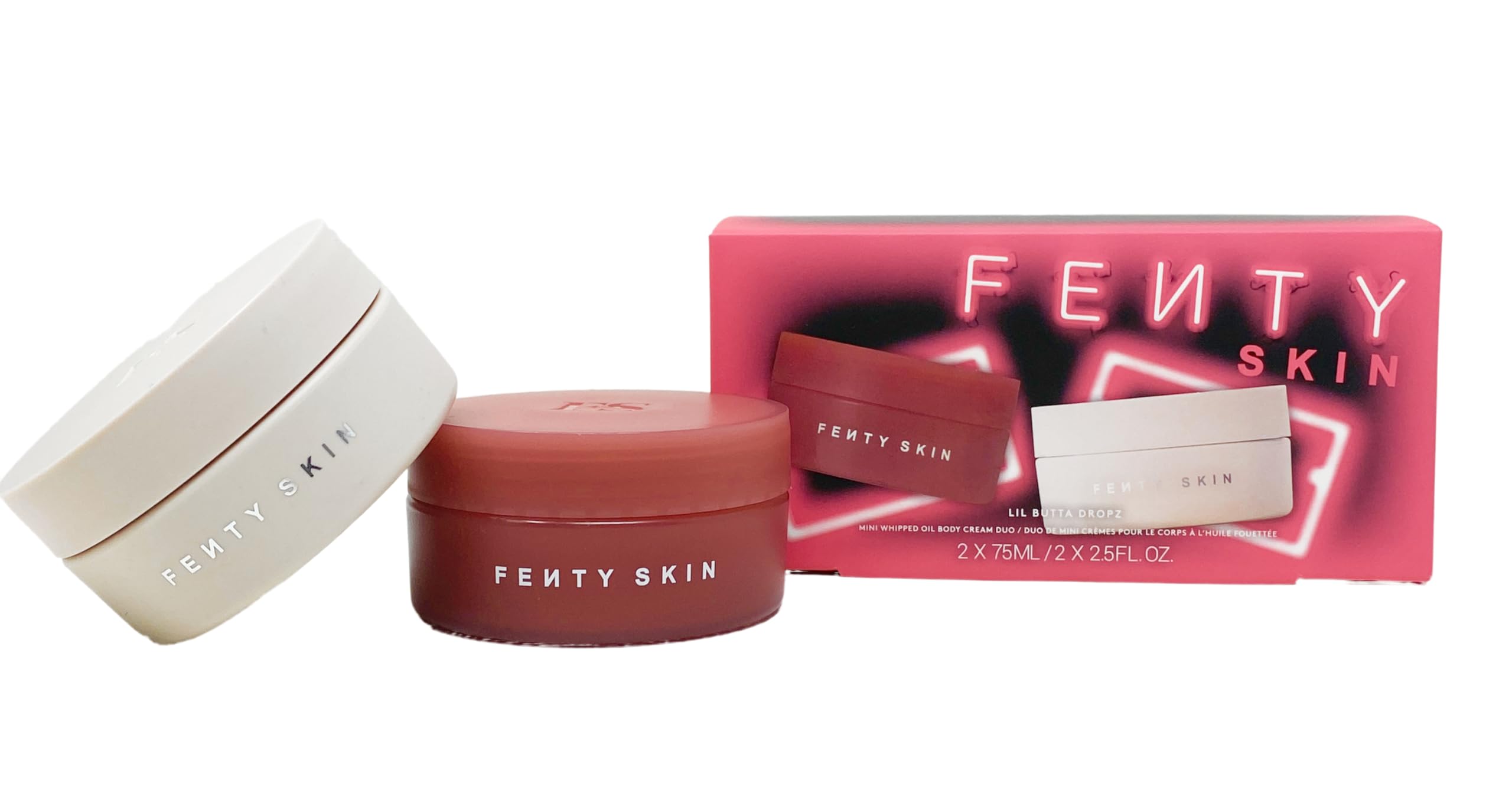 Fenty Skin Lil Butta Dropz Duo – Naughty Nutmeg & Warm Cinnamon Shimmering (2.5 oz each)
