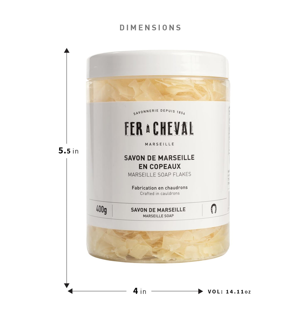 Fer à Cheval Marseille Soap Flakes – Vegetable Soap Base for Soap Making from France | 400 g