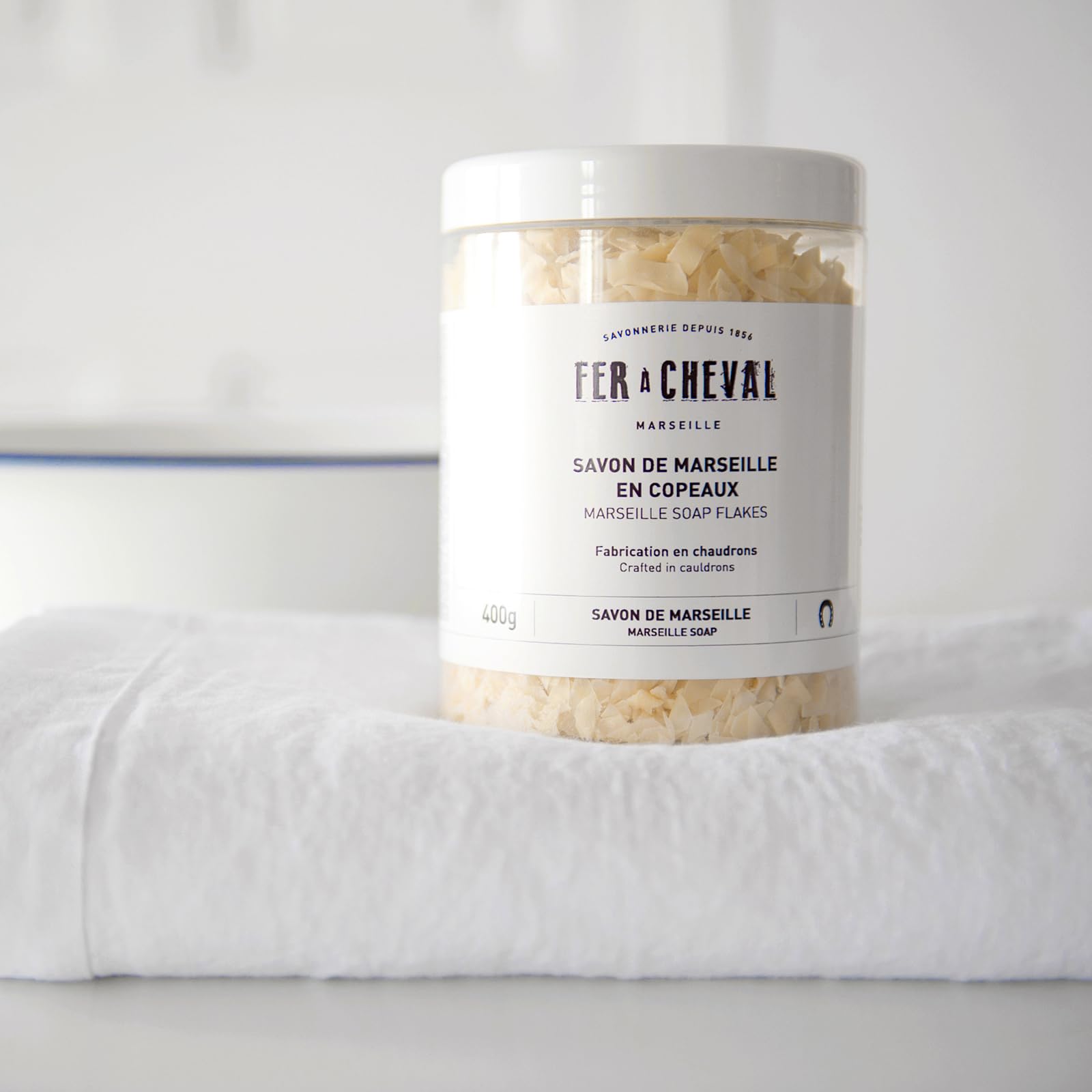 Fer à Cheval Marseille Soap Flakes – Vegetable Soap Base for Soap Making from France | 400 g