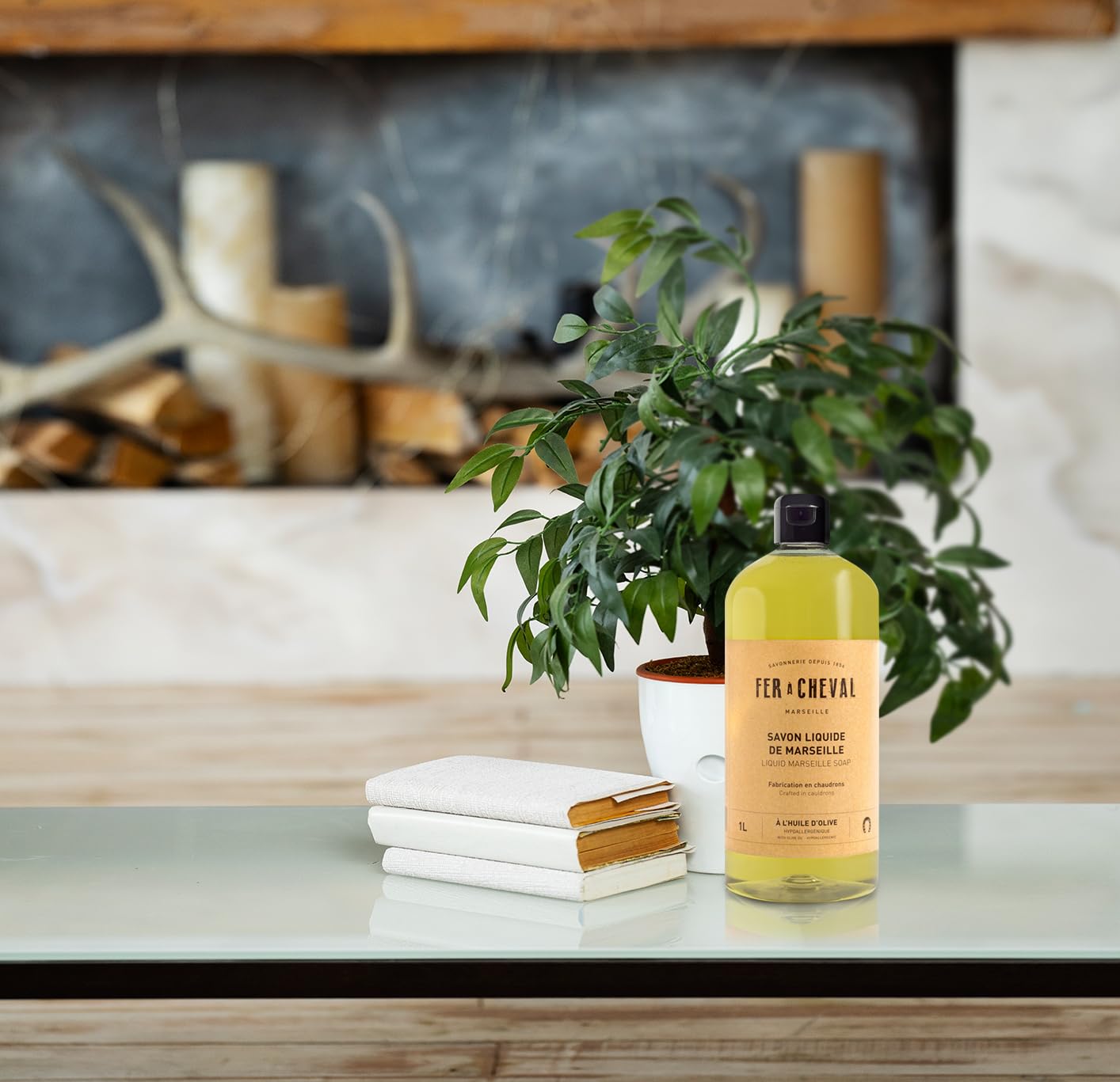Fer à Cheval Olive Oil Marseille Liquid Soap 1L – Hypoallergenic, Natural & Eco-Friendly