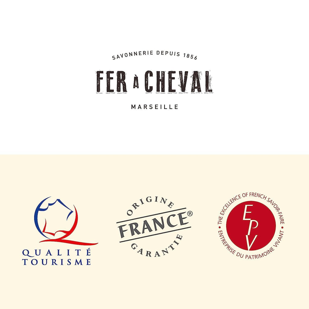 Fer à Cheval Savon de Marseille Olive Oil Soap Cube 300 g (2 Pack) – Palm Oil Free, Traditional French Artisan Soap