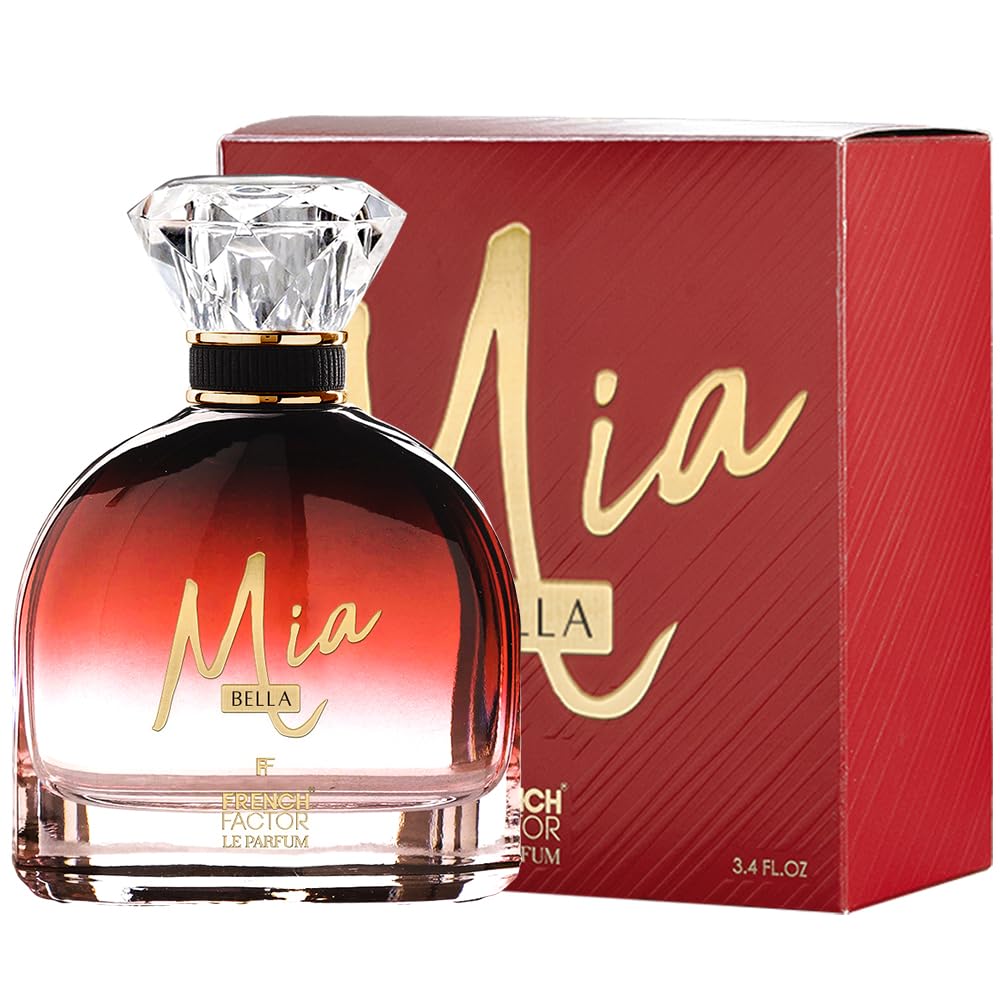 FF French Factor Mia Bella Eau de Parfum for Women – Premium Floriental Perfume with Pear, Jasmine, Vanilla, Tonka Bean & Amber 100ml