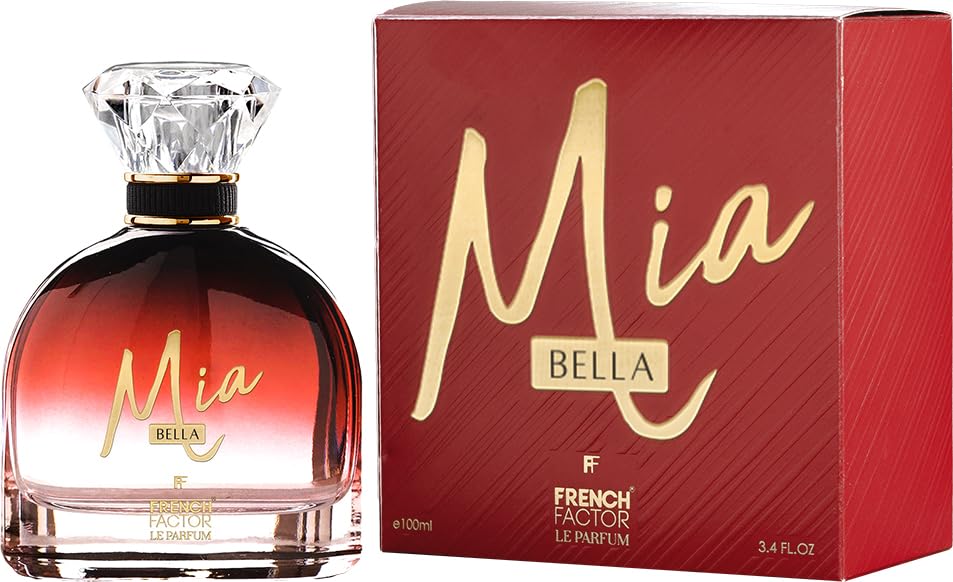 FF French Factor Mia Bella Eau de Parfum for Women – Premium Floriental Perfume with Pear, Jasmine, Vanilla, Tonka Bean & Amber 100ml