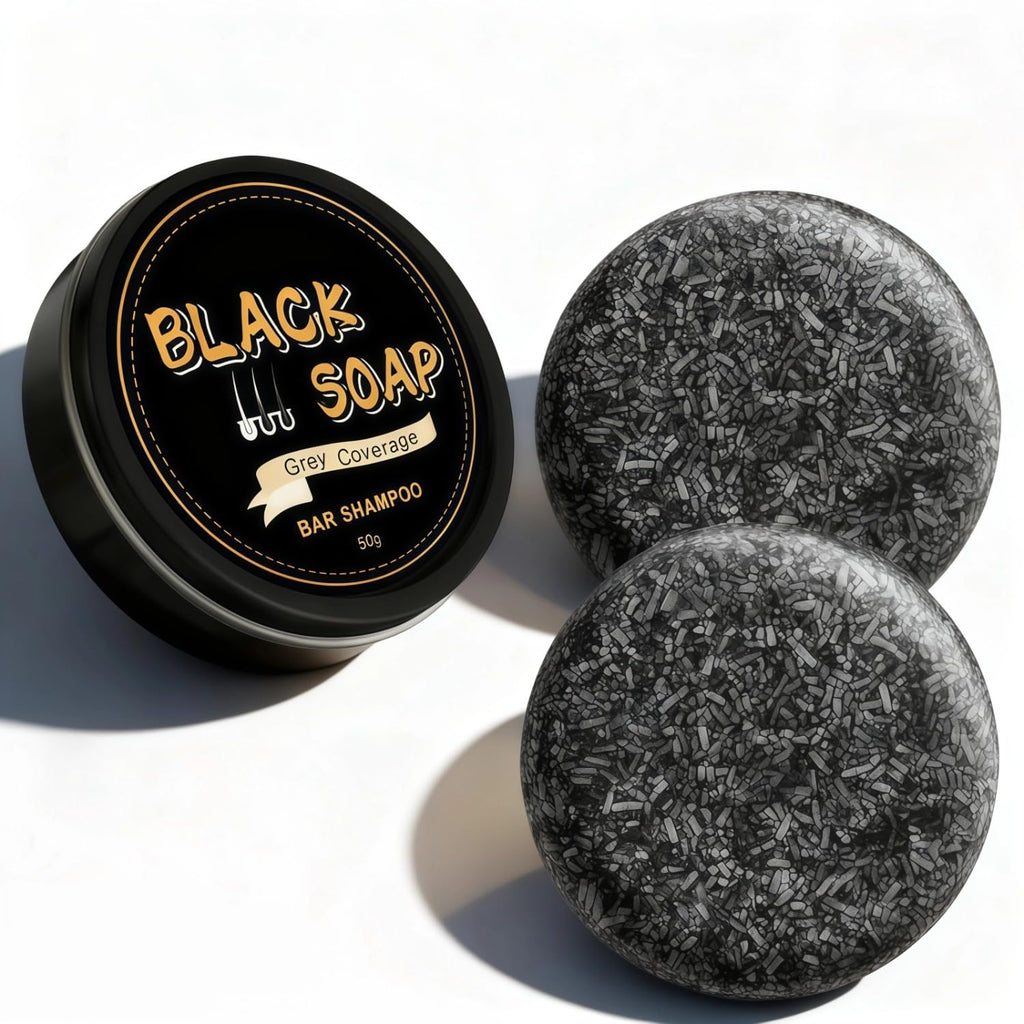 FHH Gray Hair Reverse Bar – 2-Pack Natural Darkening Shampoo Soap for Men & Women