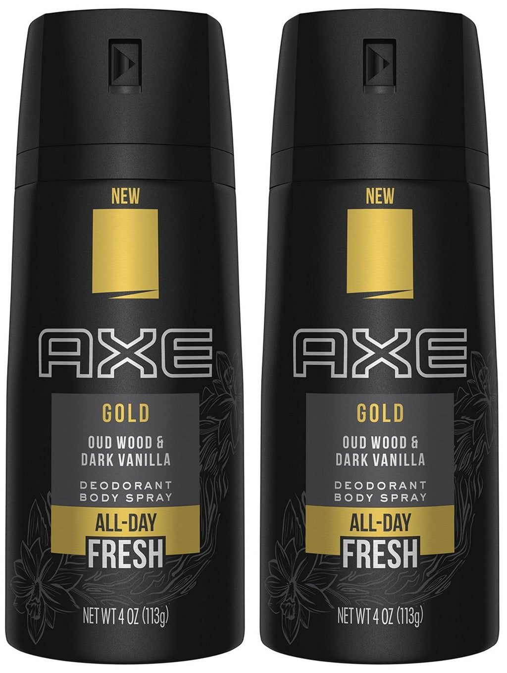 FIYY6VC Axe Gold Oud Wood and Dark Vanilla Deodorant Spray – 4.0 oz Pack of 2