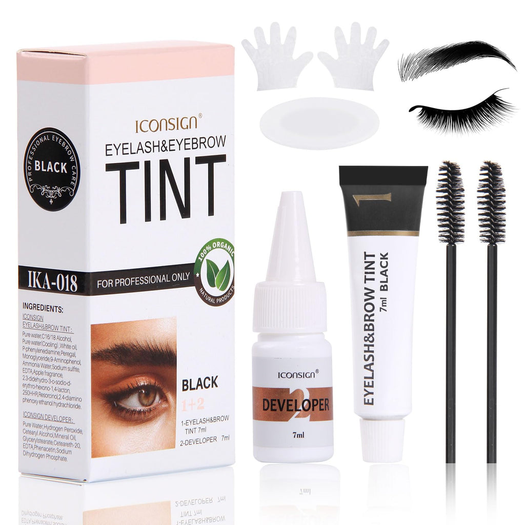 FIAHNG Lash Color Kit – DIY Brow & Lash Tint, Lasts 4-6 Weeks (Black)