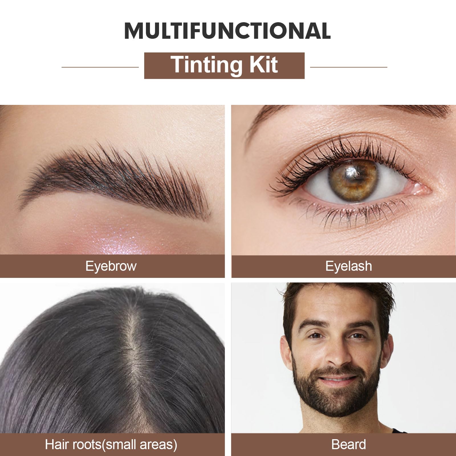 FIAHNG Lash Color Kit – DIY At-Home Lash & Brow Tint for Fuller Lashes and Brows (Brown)