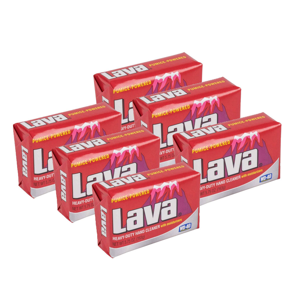 FIAHNG Lava 10185 Pumice Hand Cleaning Bar Soap – 5.75 oz (6-Pack)