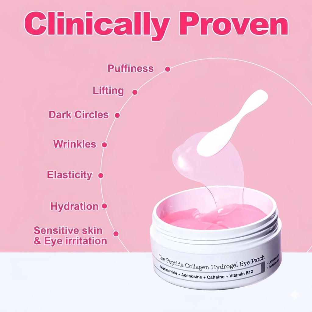 Fidiiog Collagen Hydrogel Eye Masks – Puffy Eyes & Dark Circles, 60-Piece Set