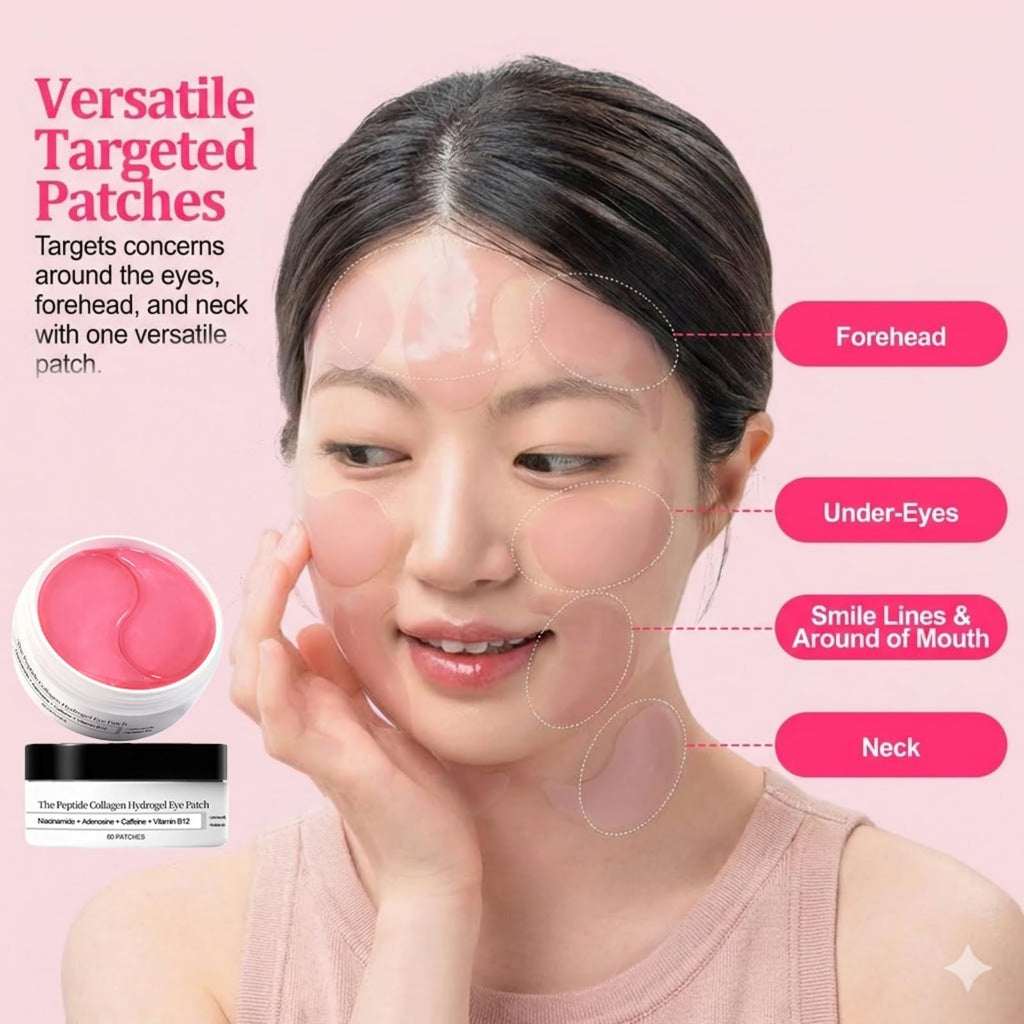 Fidiiog Collagen Hydrogel Eye Masks – Puffy Eyes & Dark Circles, 60-Piece Set