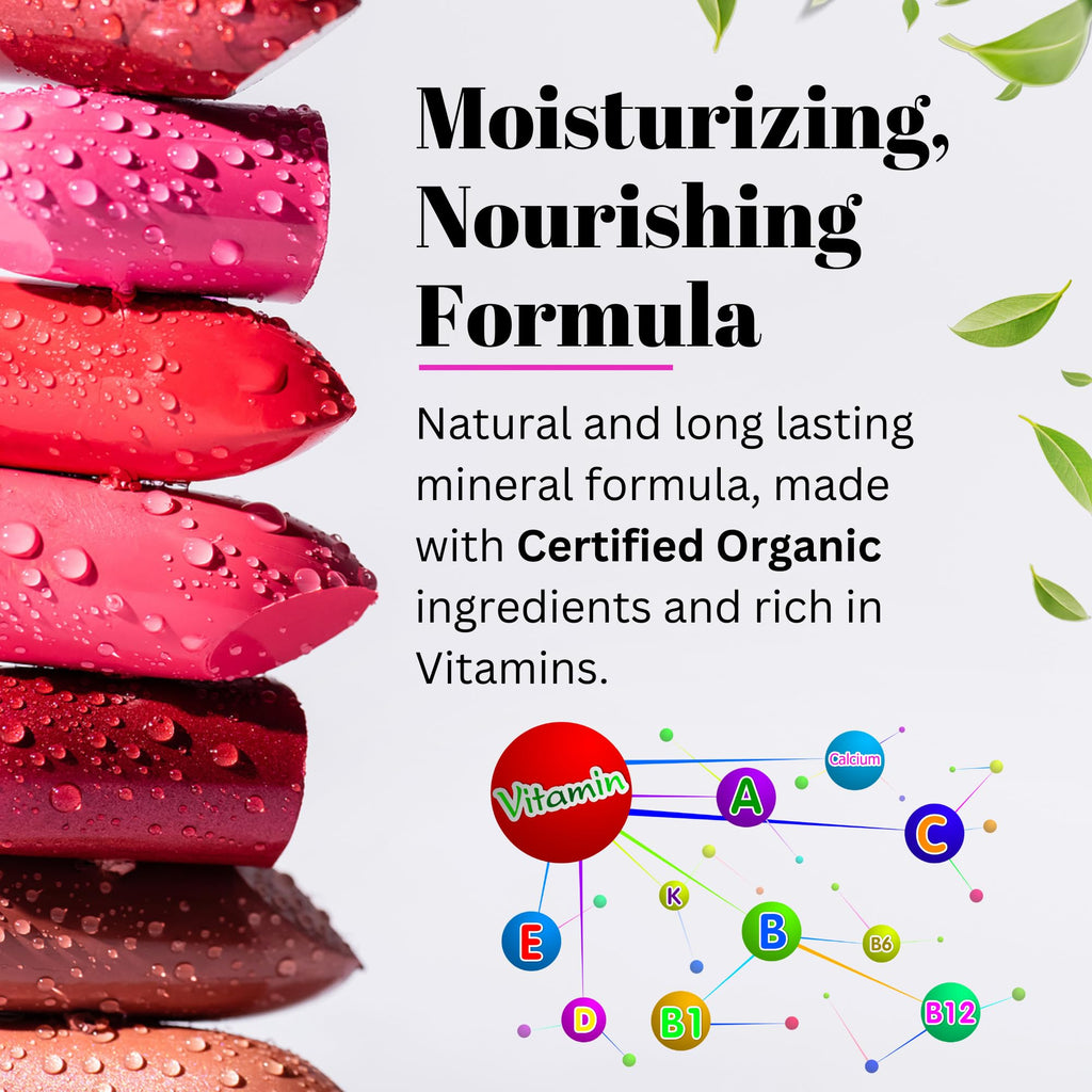 Fifth & Skin Botanical Lipstick Berry Red – Vegan, Organic Matte Lip Color | Made in USA